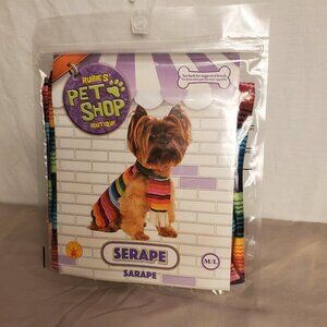 Rubies Pet Shop Boutique Pet Serape Costume Dog/Cat/Farm Animal M/L NWT